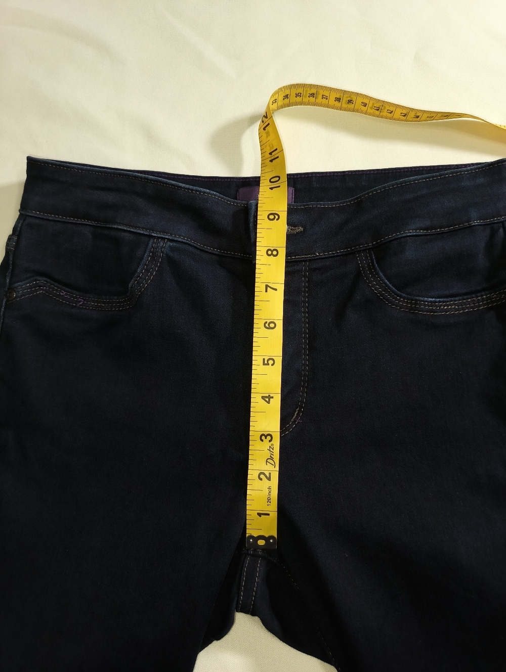 NYDJ 6 Petite Lift Tuck Indigo Blue Dark Wash Jeggings Made in USA Skinny Jeans - Picture 12 of 16